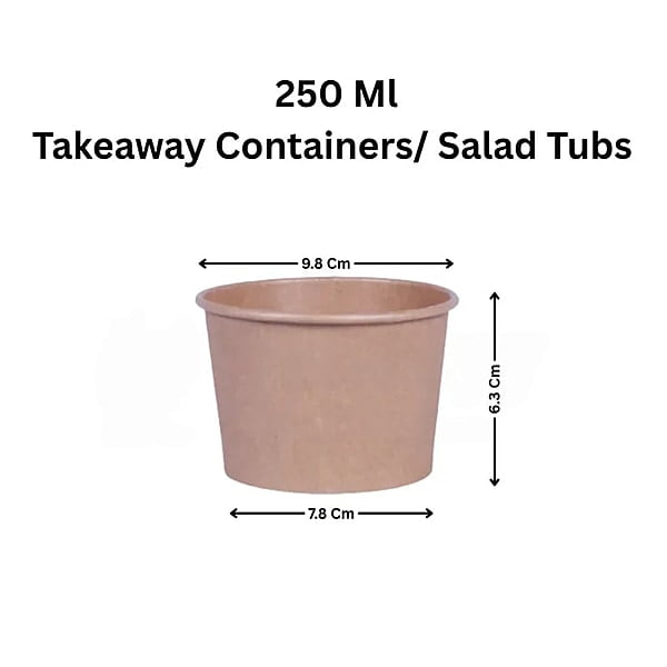 Kraft tub with PP lid 250ml
