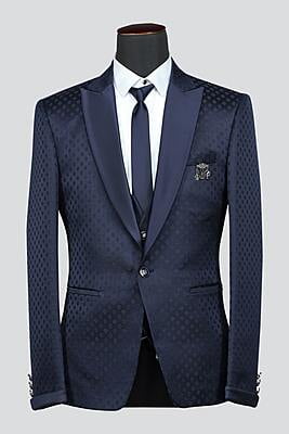 Royal Pinned Blue Tuxedos Suits