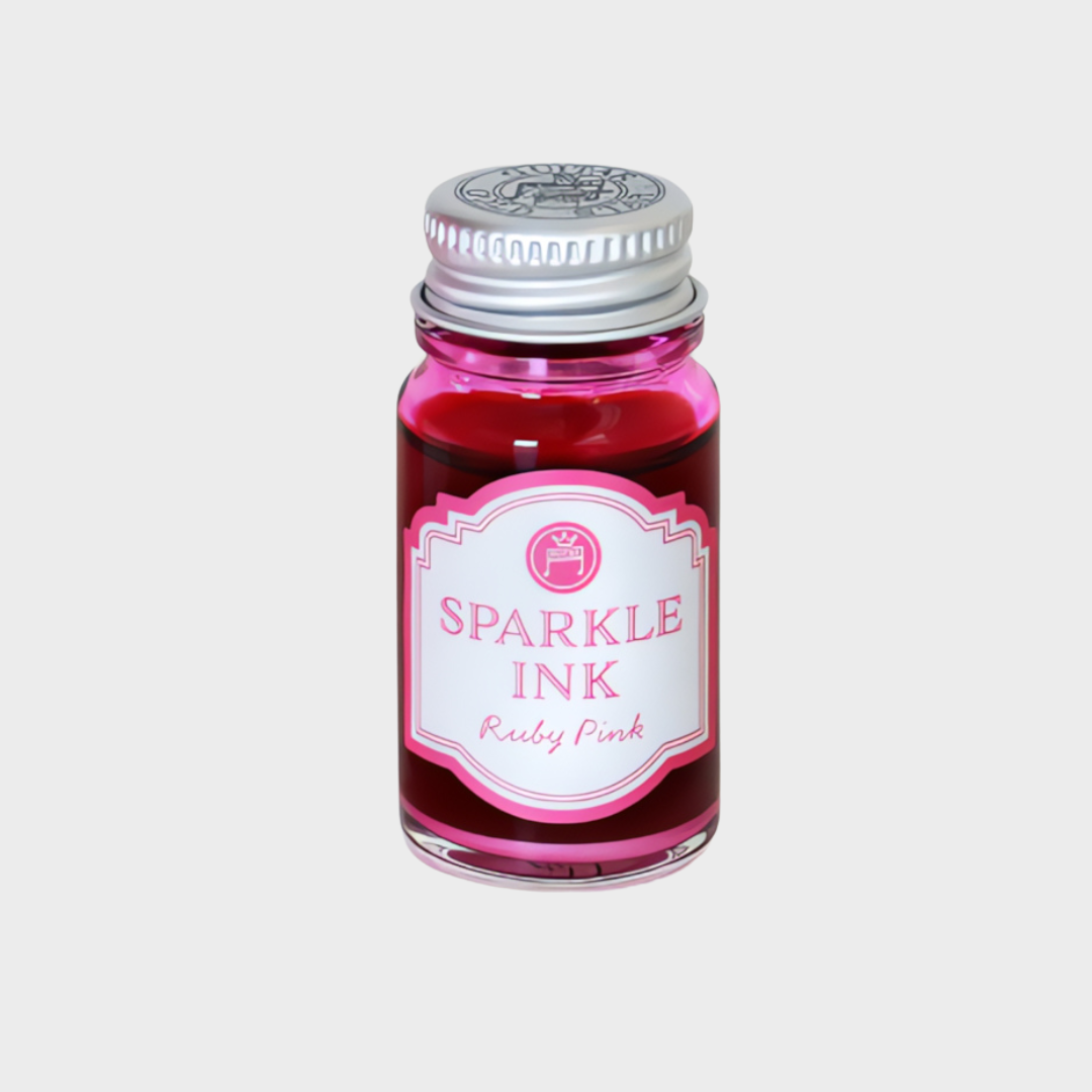 Teranishi Chemical | Ink | 12ml | Guitar | Sparkle | For Glass Pen,Dip Pen,Brush | Ruby Pink