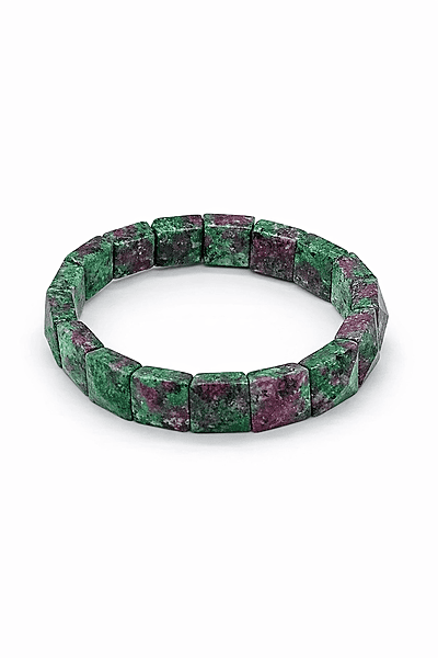 Ruby Zoisite Pyramid Bracelet