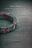 Ruby Zoisite Pyramid Bracelet