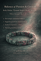 Ruby Zoisite Pyramid Bracelet