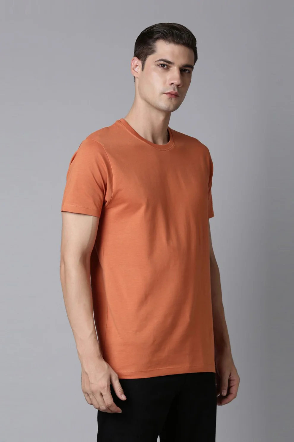 Cotton Plain Round Neck Tshirt