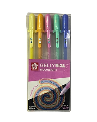 Sakura Gelly Roll Moonlight Pastel color Pack of 5 colored Pens
