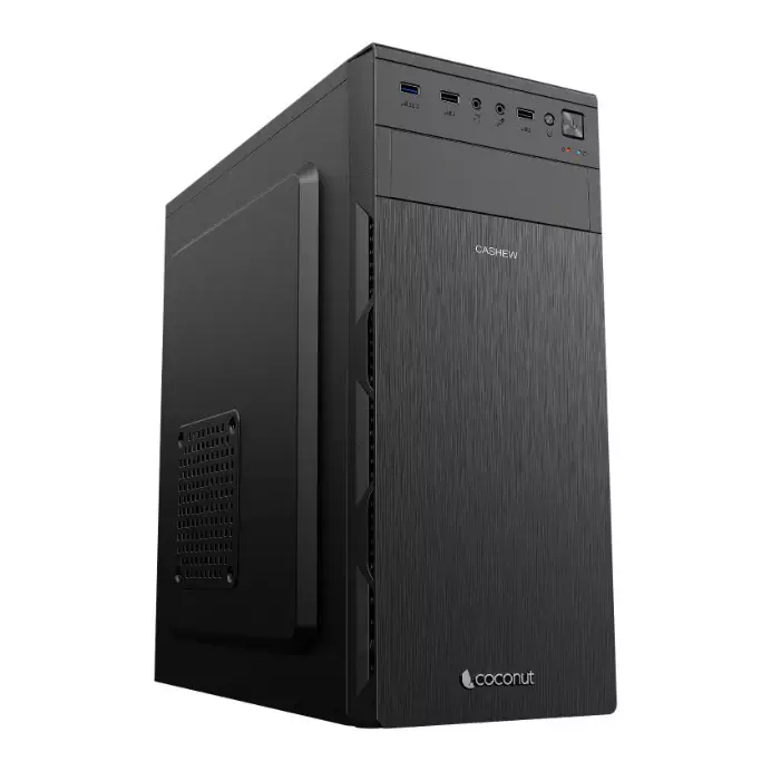 CASHEW ATX Cabinet – Top-End ATX Office Case | SM45 Power Supply Included | Durable Build | Efficient Airflow | Workstation-Ready Cabinet