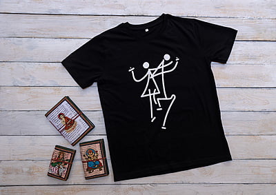 'Dance' Half Sleeve Unisex Crew Neck Tee (Black) 'Dance' Half Sleeve Unisex Crew Neck Tee (Black)