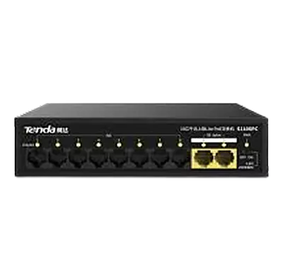 TENDA POE SWITCH 8 PORT 10/100 +2UPLINK ETHERNET GIGA S110GPC