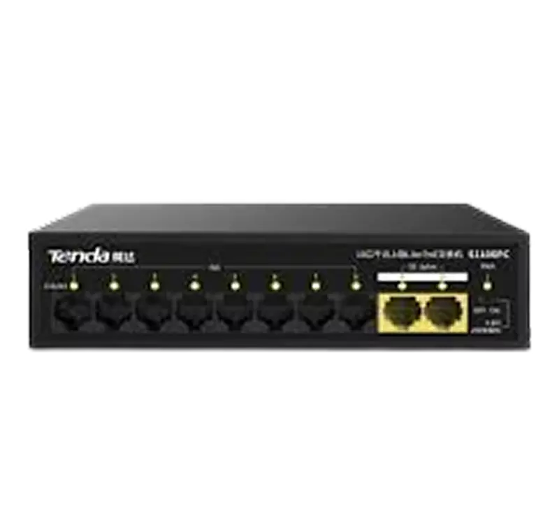 TENDA POE SWITCH 8 PORT 10/100 +2UPLINK ETHERNET GIGA S110GPC