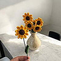 Crochet Small Sunflower (Bunch of 6)