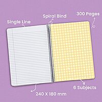 Classmate 6 Subject 240 X 180 PP SPRL 302 SL