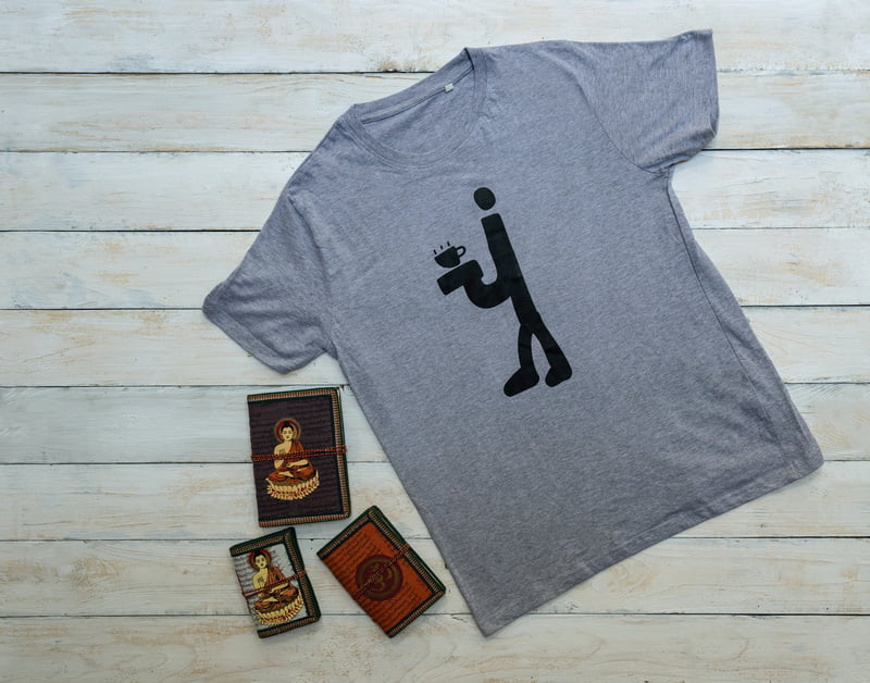 'Chai' Half Sleeve Unisex Crew Neck Tee (Grey)