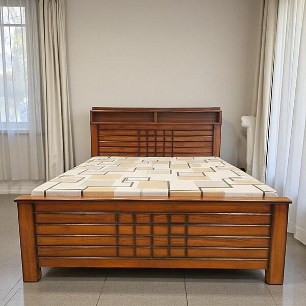 SAF-BD-24 Solid Teak Wood Cot|78X60|Walnut||Cot/Bed Set SAF-BD-24 Solid Teak Wood Cot|78X60|Walnut||Cot/Bed Set