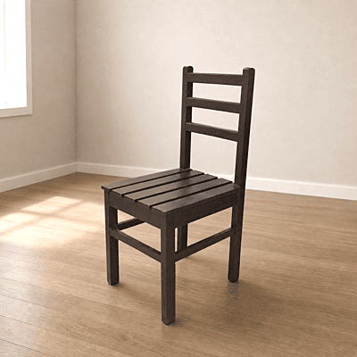 SAF DC BTA Hardwood Dining Chair with Wooden seat||Black Walnut||Dining Chairs