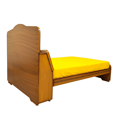 SAF-BD-12 Solid Teak wood HB WP Cot|78X72|Natural||Cot/Bed Set