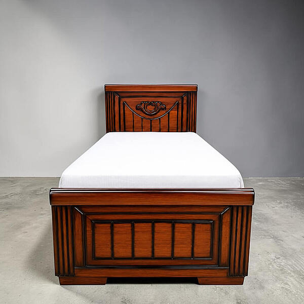 SAF-BT-04 Hard Wood with Ply Cot|78X36|Rosewood||Cot/Bed Set