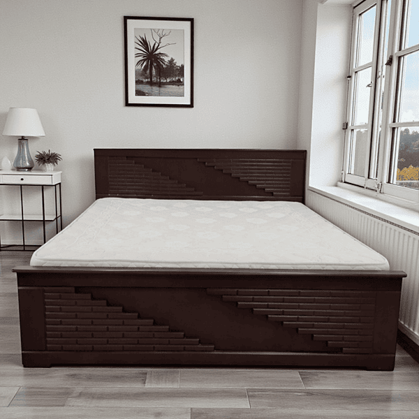 SAF-BT-07 Hard Wood with Ply Cot|78X72|Rosewood||Cot/Bed Set SAF-BT-07 Hard Wood with Ply Cot|78X72|Rosewood||Cot/Bed Set