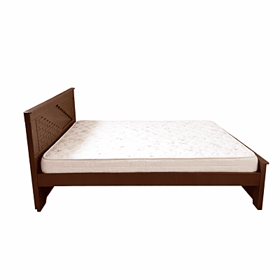 SAF-BT-07 Hard Wood with Ply Cot|78X60|Walnut||Cot/Bed Set