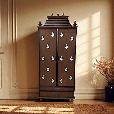 SAF-PJ-001-pooja mandapam ost teak ply|72X30|Natural||Pooja Unit
