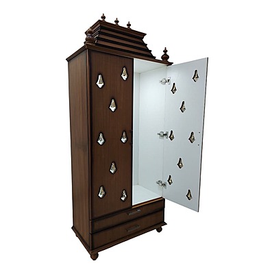 SAF-PJ-001-pooja mandapam ost teak ply|72X30|Natural||Pooja Unit