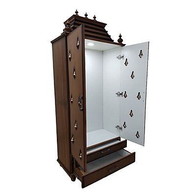 SAF-PJ-001-pooja mandapam ost teak ply|72X30|Natural||Pooja Unit