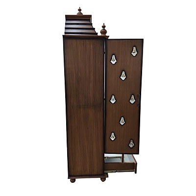 SAF-PJ-001-pooja mandapam ost teak ply|72X30|Natural||Pooja Unit