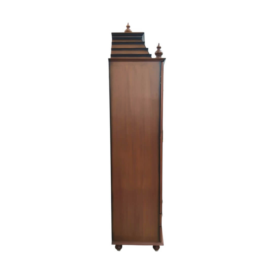 SAF-PJ-001-pooja mandapam ost teak ply|72X30|New Walnut||Pooja Unit