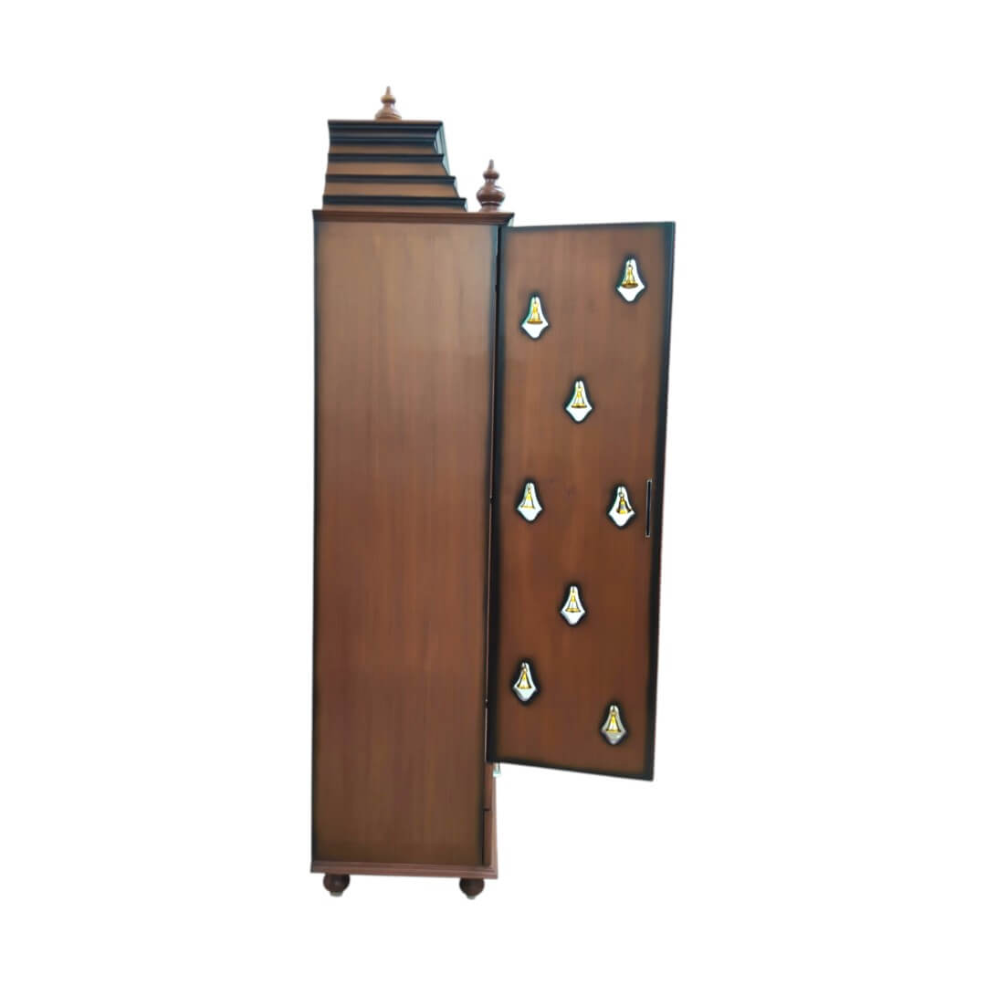 SAF-PJ-001-pooja mandapam ost teak ply|72X30|New Walnut||Pooja Unit
