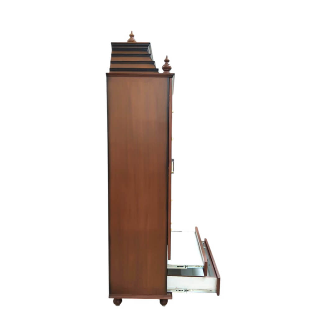 SAF-PJ-001-pooja mandapam ost teak ply|72X30|New Walnut||Pooja Unit