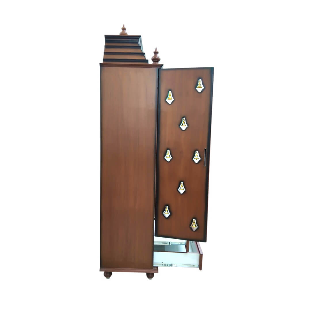 SAF-PJ-001-pooja mandapam ost teak ply|72X30|New Walnut||Pooja Unit