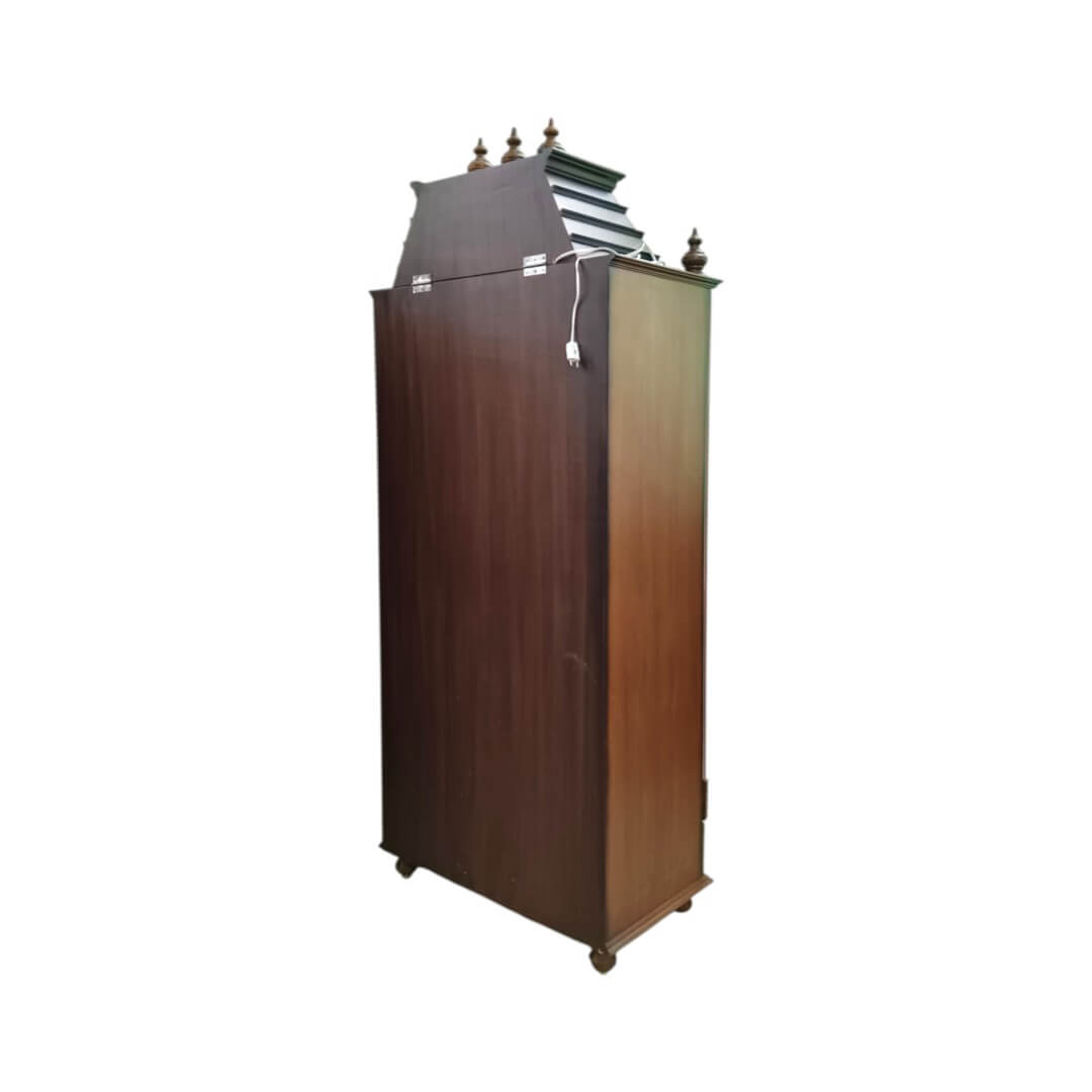 SAF-PJ-001-pooja mandapam ost teak ply|72X30|New Walnut||Pooja Unit