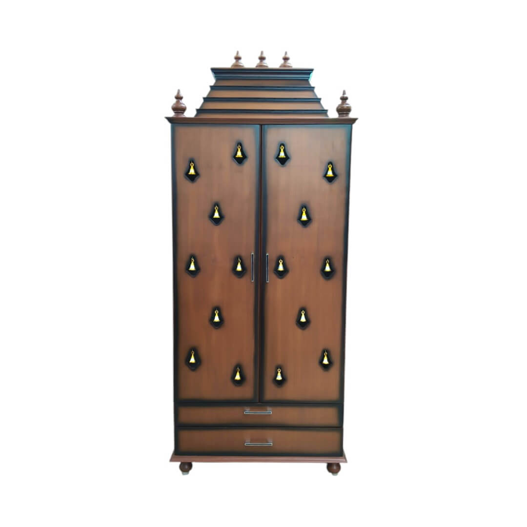 SAF-PJ-001-pooja mandapam ost teak ply|72X30|New Walnut||Pooja Unit