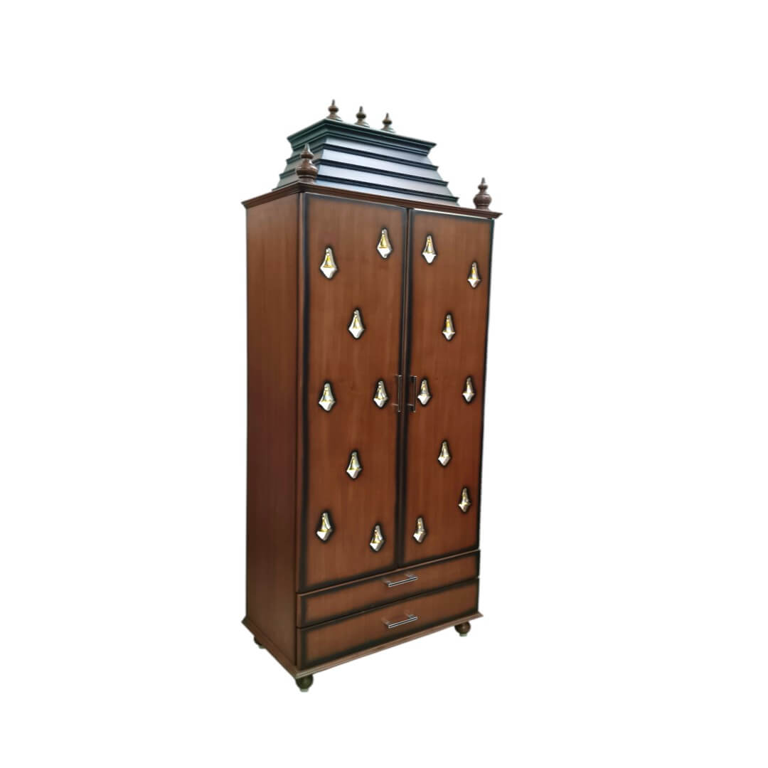 SAF-PJ-001-pooja mandapam ost teak ply|72X30|New Walnut||Pooja Unit