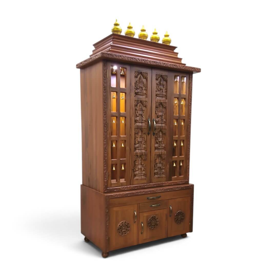 SAF-PJ-009 Pooja Mandapam|88X42|Natural||Pooja Unit SAF-PJ-009 Pooja Mandapam|88X42|Natural||Pooja Unit
