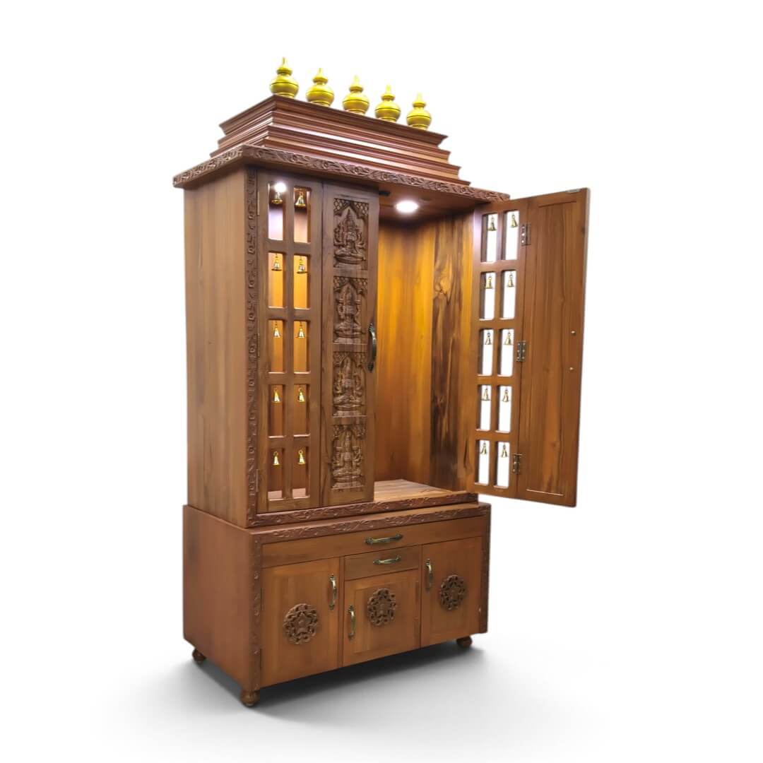 SAF-PJ-009 Pooja Mandapam|88X42|Natural||Pooja Unit SAF-PJ-009 Pooja Mandapam|88X42|Natural||Pooja Unit