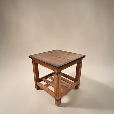 SAF-SCT-03 Center Table With OST Top|18X18|Natural||Center/Side Table