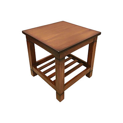 SAF-SCT-03 Center Table With OST Top|18X18|New Walnut||Center/Side Table