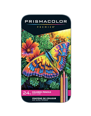 PRISMACOLOR PREMIER PENCILS, SET OF 24 ASSORTED COLORS IN TIN