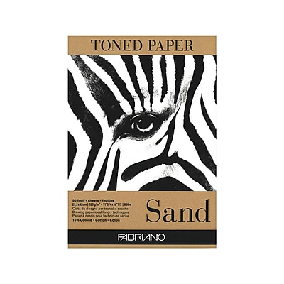 FABRIANO TONED PAPER PAD SAND 120gsm A3