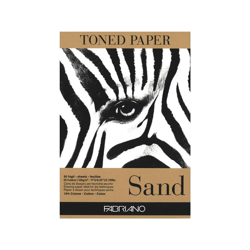 FABRIANO TONED PAPER PAD SAND 120gsm A3 FABRIANO TONED PAPER PAD SAND 120gsm A3