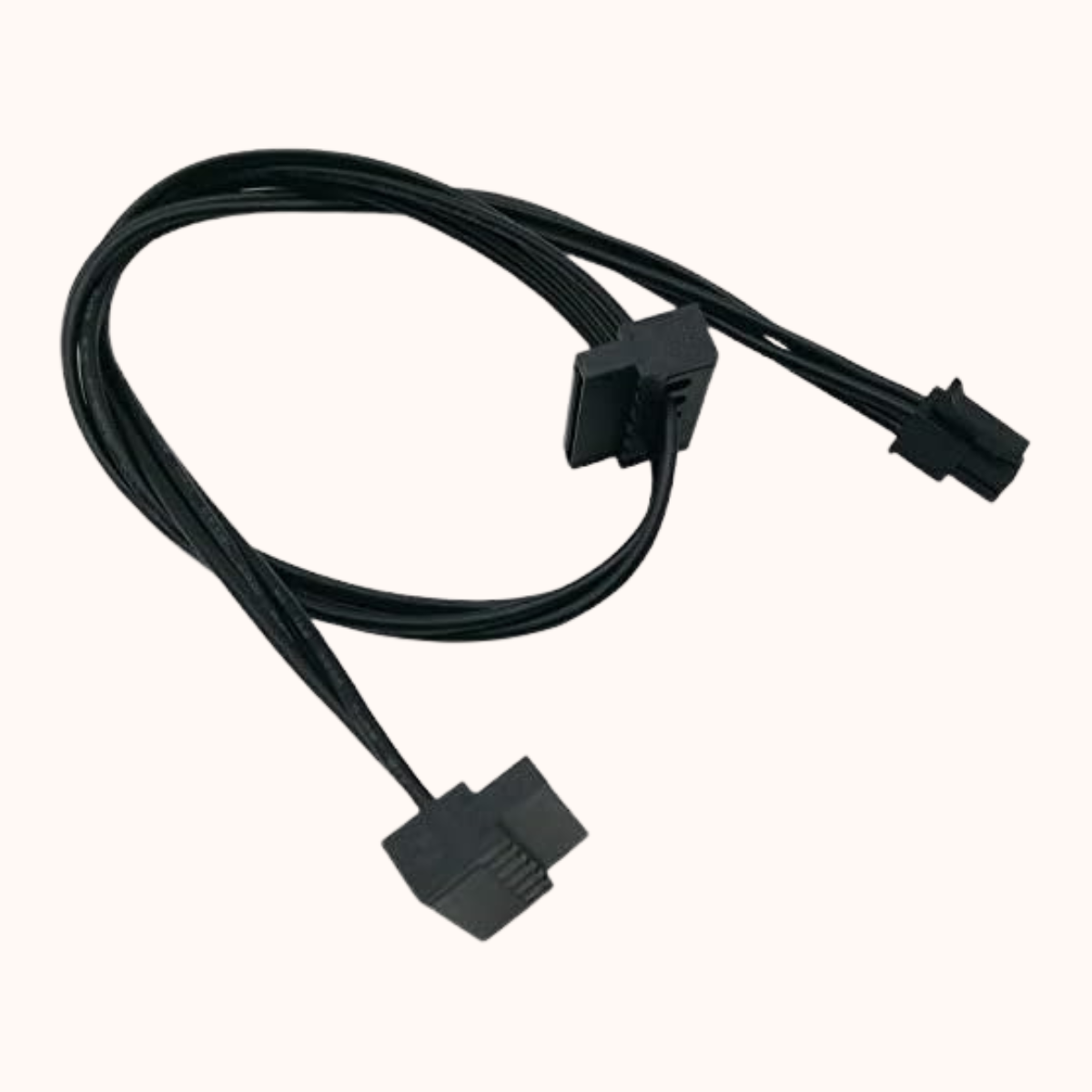 SATA Power Cable for Lenovo Motherboard, ATX Mini 4 Pin to 2X Right-Angle SATA Hard Drive HDD Adapter 17.7-inch(45cm) 01PF262