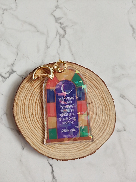Window Arch Holographic Acrylic Keychain