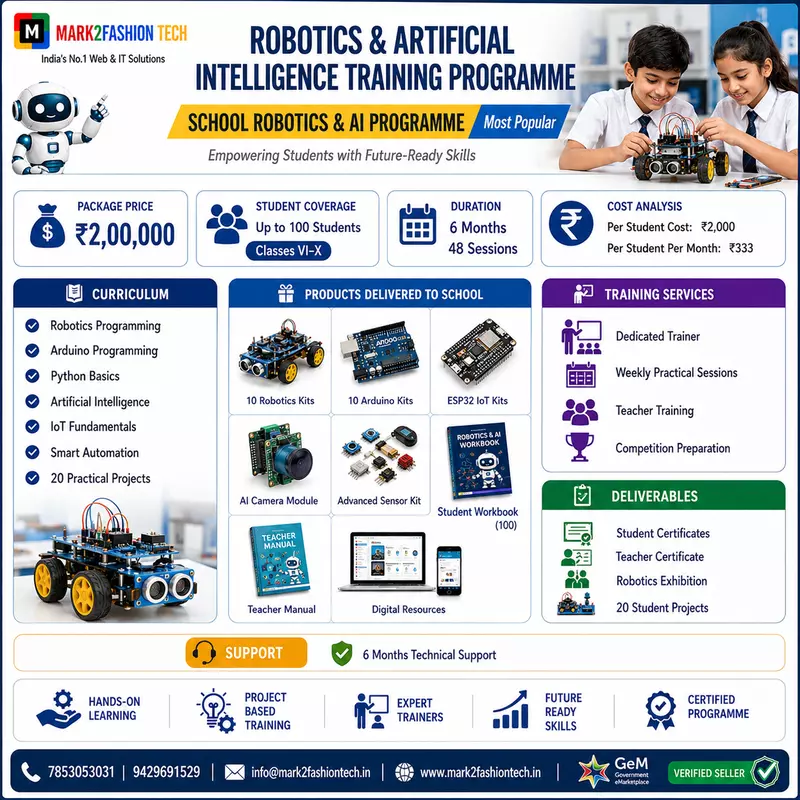 SCHOOL ROBOTICS & AI PROGRAMME (Most Popular)