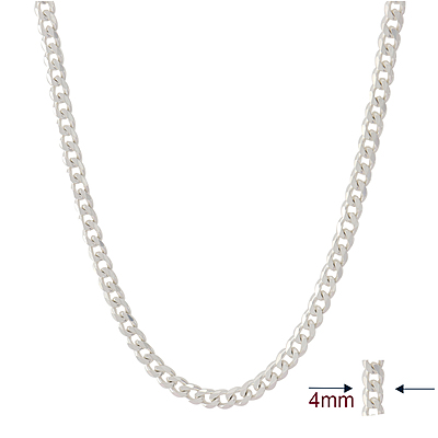 Sterling Silver Men's Curb Chain