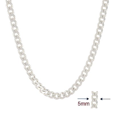 Sterling Silver Men's Curb Chain