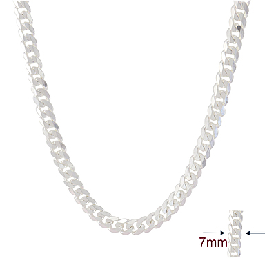 Sterling Silver Men's Curb Chain