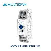 Multispan SD-22 Star Delta Timer with 0–60 sec time range and dual relay output