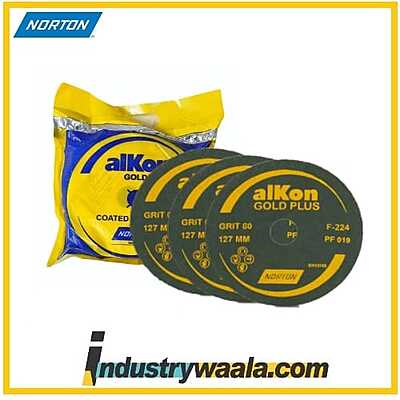 Norton 7 Inch 80 GRIT C5 Alkon Coated Disk Gold Plus Sander Disc (Pack Of 20 Pcs)