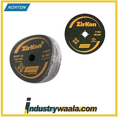 Norton 4 Inch 24 GRIT ZCP31 Zirkon Coated Disk Gold Plus Sander Disc (Pack Of 20 Pcs)