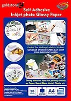 GoColor Self Adhesive Inkjet Paper - 135 Gsm A4 Size (210mm X 297mm) 20 Sheet GoColor Self Adhesive Inkjet Paper - 135 Gsm A4 Size (210mm X 297mm) 20 Sheet