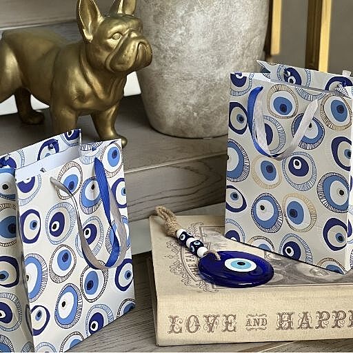 SET OF 2 EVIL EYE MED BAGS
